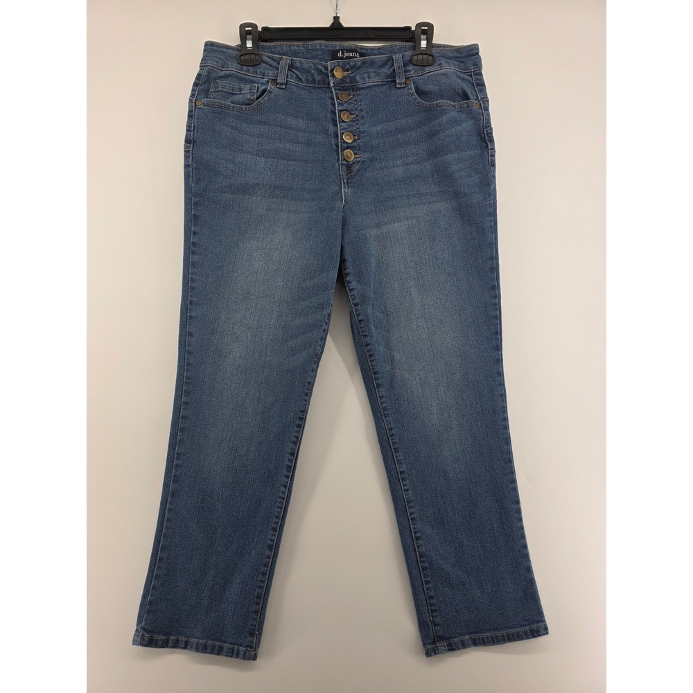 D Jeans Straight Leg Crop Jeans Size 14